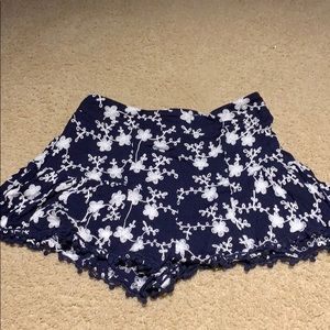 altard state navy and white floral shorts